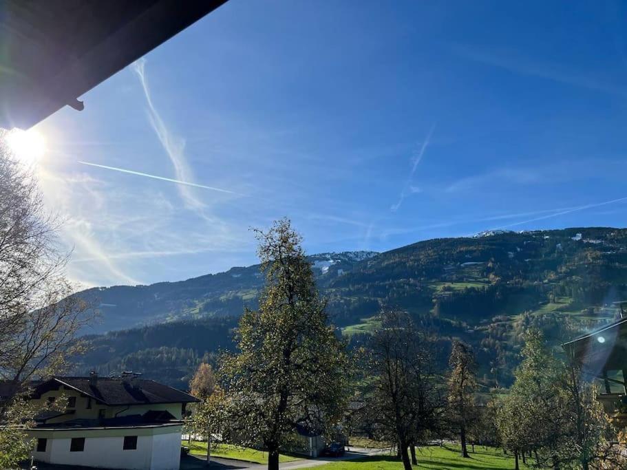 Ferienwohnung Gamsbock Panorama View Balkon, Gartensauna, Garten, Grillplatz Stumm Exteriör bild